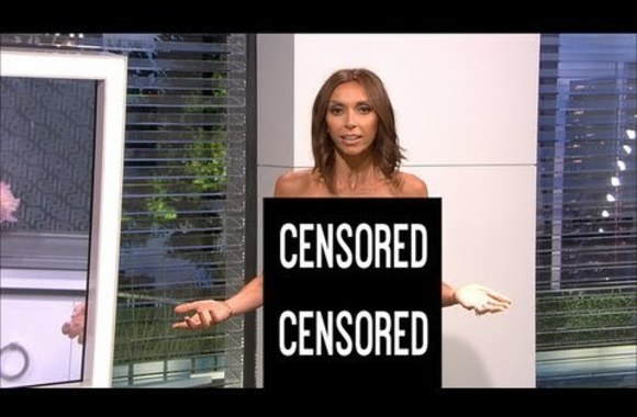 VIDEO kadras: Laidos vedėja Giuliana Rancic eteryje pasirodė nuoga