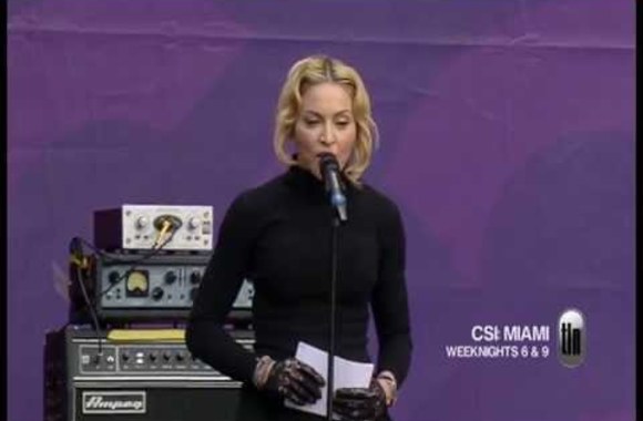 VIDEO kadras: Madonnos kalba koncerto metu