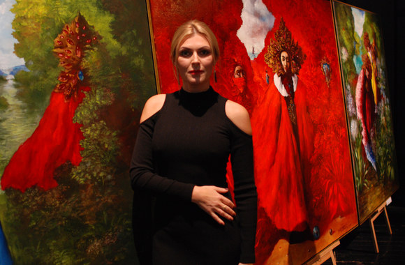 Sigito Staniūno parodos atidarymo akimirka