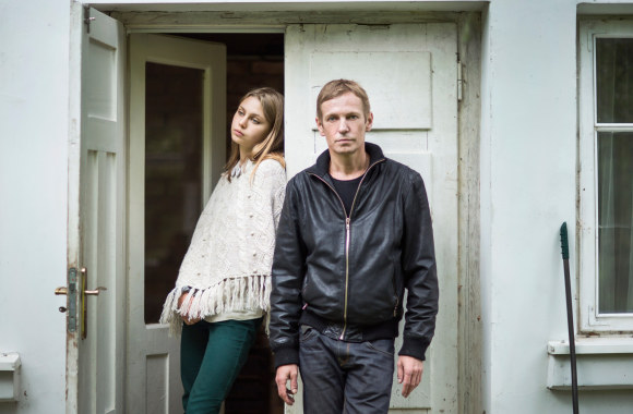 Šarūnas Bartas ir jo dukra Ina Marija Bartaitė 2015 m. / Gedmanto Kropio nuotr.