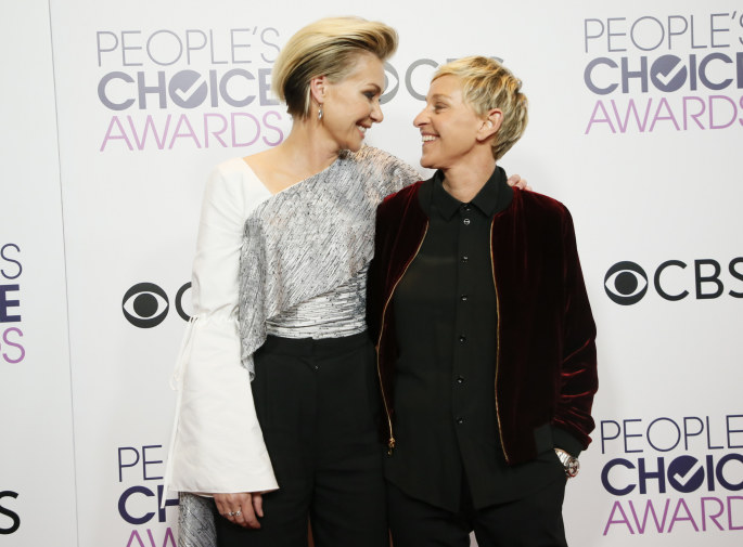Ellen DeGeneres ir Portia de Rossi / „Scanpix“ nuotr.