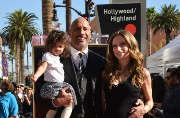 Dwayne'as Johnsonas su Lauren Hashian ir dukra Jasmine Johnson