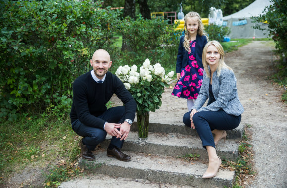 Dainė ir Donatas Baumilos su dukra Smilte