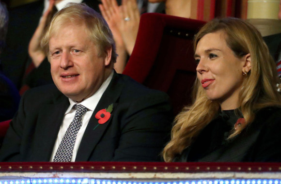 Borisas Johnsonas ir Carrie Symonds/ SCANPIX nuotr.