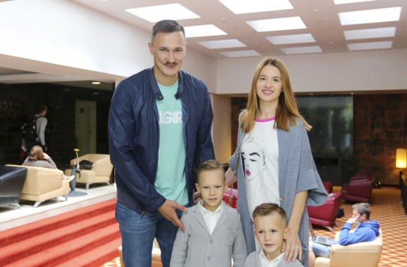 Paulius Jankūnas su šeima