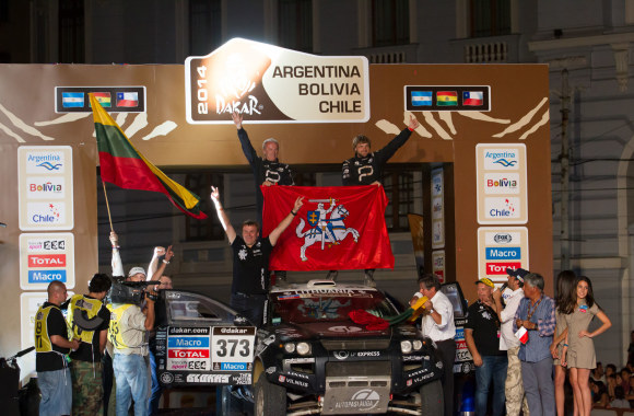 Dakaro ralio finišo podiumas