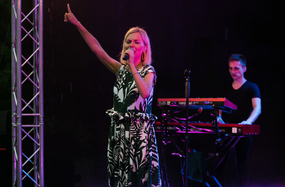 Monikos Linkytės koncerto akimirka