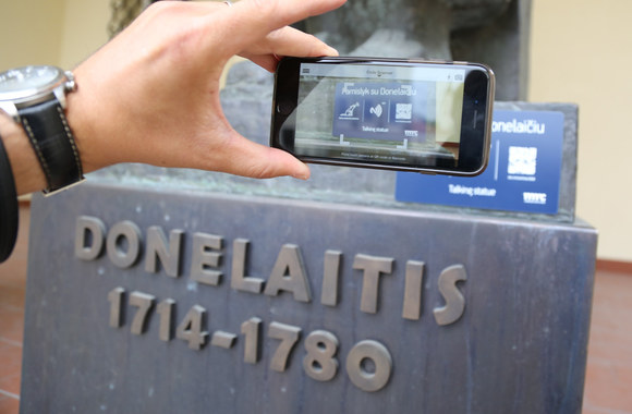 „Vilniaus kalbančių skulptūrų“ atidarymo akimirka 