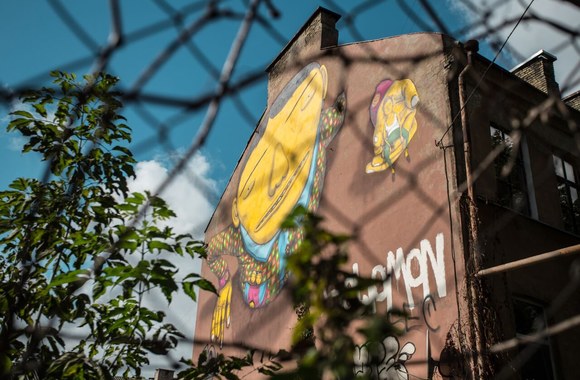 OSGEMEOS piešinys Vilniaus Pylimo gatvėje