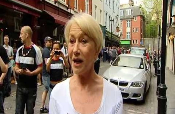 VIDEO kadras: Helen Mirren pasiteisinimas