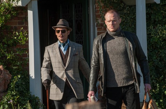 Johnny Deppas ir Paulas Bettany filme „Ūsuotasis ponas Mortdecai“