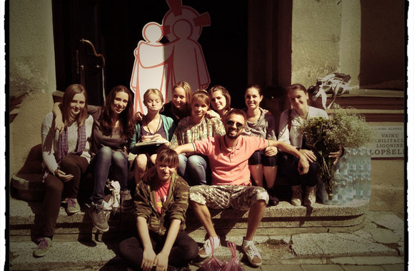 Linas Adomaitis su jaunimu