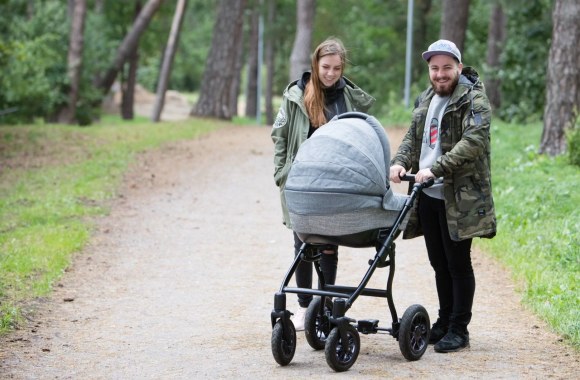 Miglė ir Mikas Stankevičiai su sūnumi Mykolu