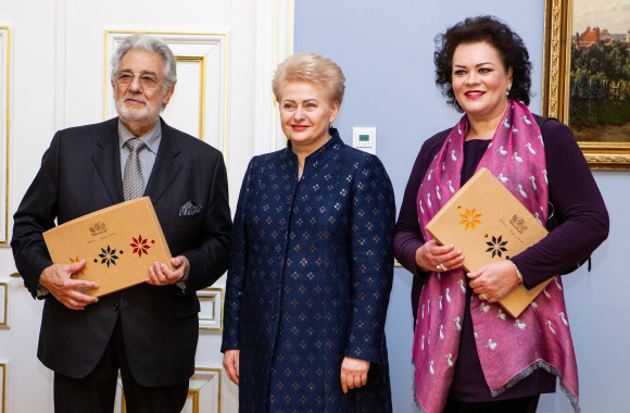 Dalia Grybauskaitė susitiko su pasaulinio garso tenoru Placido Domingo