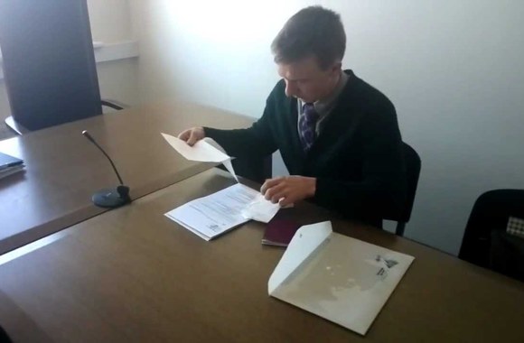 VIDEO kadras: Virtuvės šefas Deivydas Praspaliauskas teisme dėl avarijos