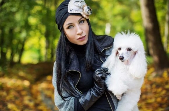 Ingrida Kazlauskaitė su augintine Bela / Asmeninio albumo nuotr.