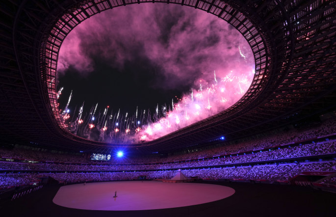 Tokijo vasaros olimpinių žaidynių atidarymo ceremonija / „Scanpix“ nuotr.