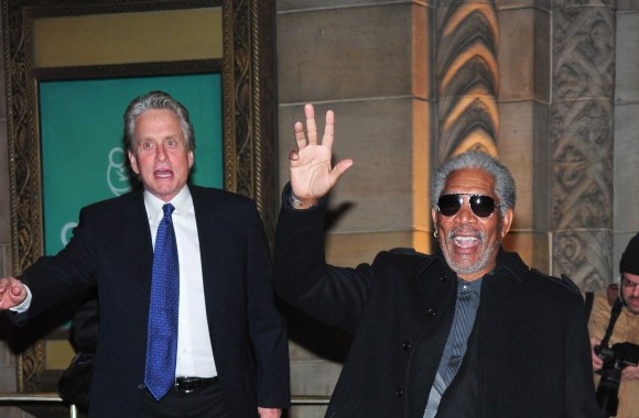 Morganas Freemanas ir Michaelis Kirkas Douglasas/Vida Press nuotr.