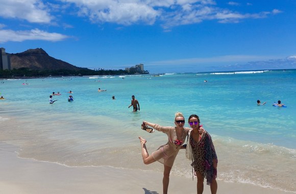 Ugnės Galadauskaitės atostogų Havajuose akimirka