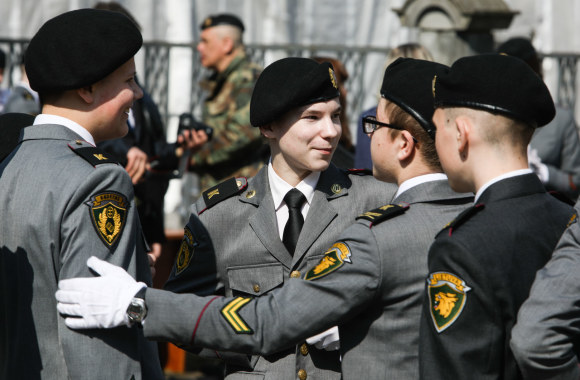 Kadetų priesaikos akimirka
