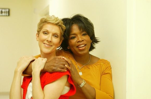 Dainininkė Celine Dion ir Oprah Winfrey