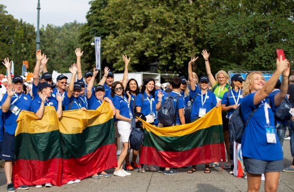 „LAIMĖS“ tinklinio klubas ESM žaidynėse Turine 2019-aisiais / Renato Mizero nuotr.