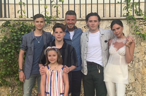 Victorios ir Davido Beckhamų šeima/Vida Press nuotr.