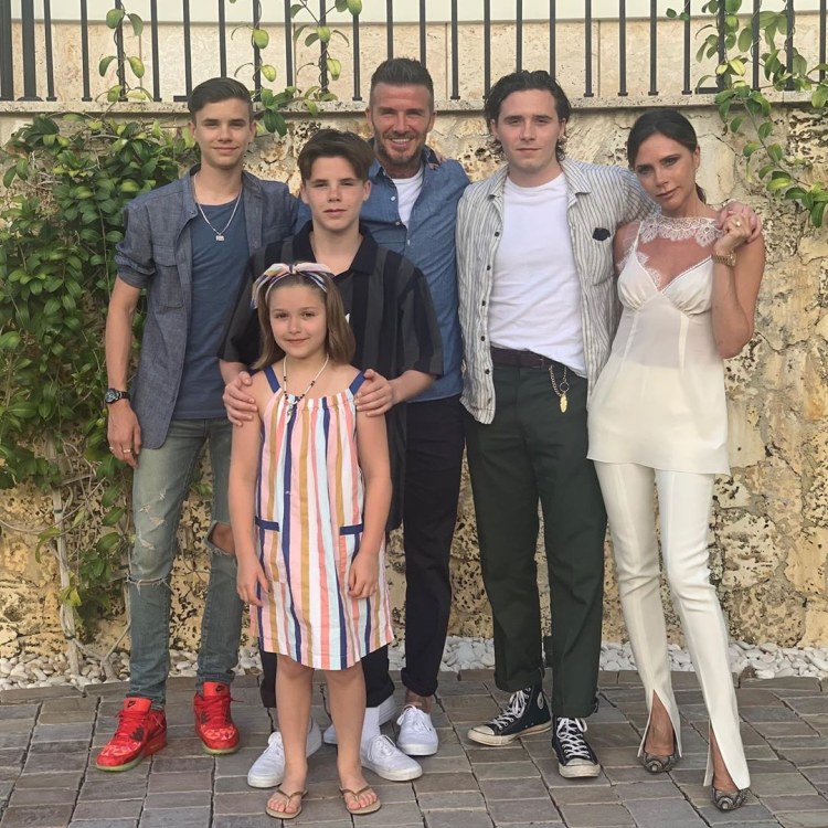 Victorios ir Davido Beckhamų šeima/Vida Press nuotr.