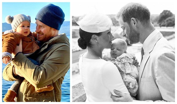 Princas Harry ir Meghan Markle su sūneliu Archie/ Socialinių tinklų nuotr.