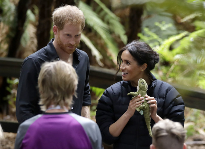Princas Harry ir Meghan Markle lankėsi „Redwood Treewalk“  / „Scanpix“ nuotr.