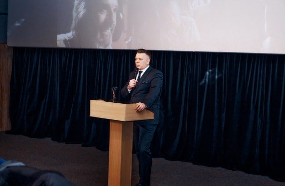 Režisierius Aleksandras Brokas buvo pakviestas į Ukrainoje vykusią premjerą / Asmeninio archyvo nuotr.