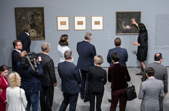 Parodos „Laukinės sielos. Baltijos šalių simbolizmo dailė“ atidarymas Nacionalinėje dailės galerijoje/ Pauliaus Peleckio ir Gretos Skaraitienės „ŽMONĖS Foto“ nuotr.