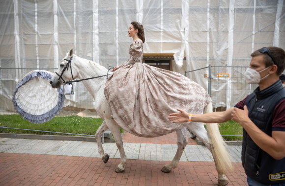 Serialo „Sisi“ filmavimo aikštelė / Sauliaus Žiūros nuotr.