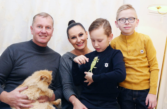 Inga ir Darius Budriai su sūnumis