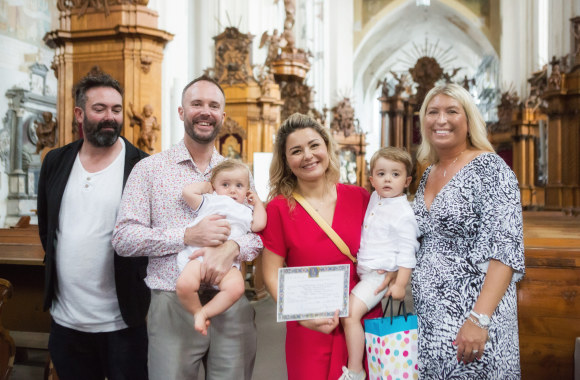 Beata ir Thomas Nicholsonai pakrikštijo sūnų Danielį/Gretos Skaraitienės/„ŽMONĖS Foto“ nuotr.