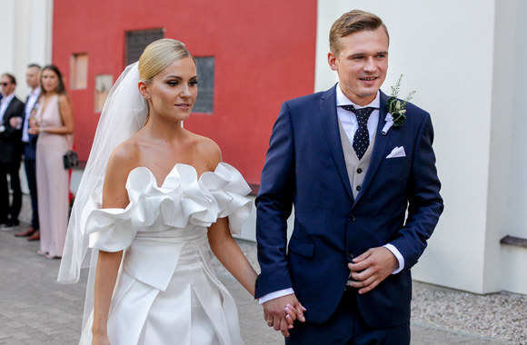 Ryčio ir Lauros Žvagulių vestuvių akimirka / Vidmanto Balkūno nuotr.