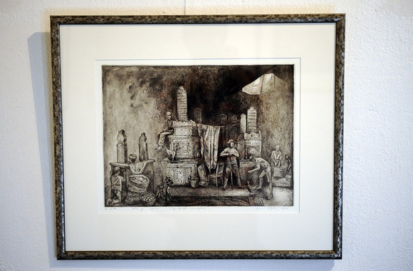 Parodų atidarymo akimirka