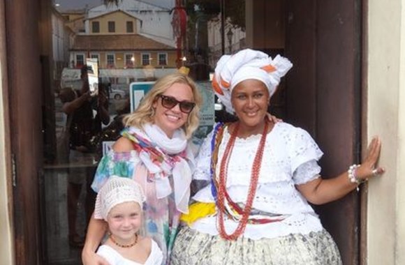 Ingrida Martinkėnaitė su dukra Marija Brazilijoje