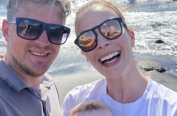 Marija Silickaja Šmatavičienė su vyru Liudu ir sūnumu Jokūbu / Asmeninio albumo nuotr.