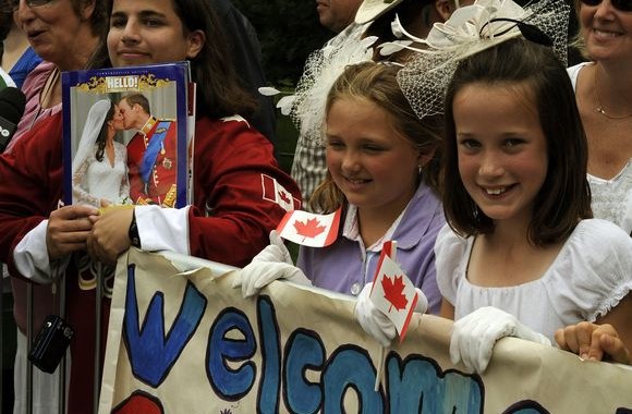Kanados gyventojai šventiškai pasitiko karališkąją porą.