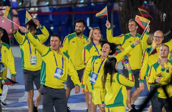 Europos žaidynių uždarymo ceremonijos akimirka/Kipro Štreimikio/LTOK nuotr.