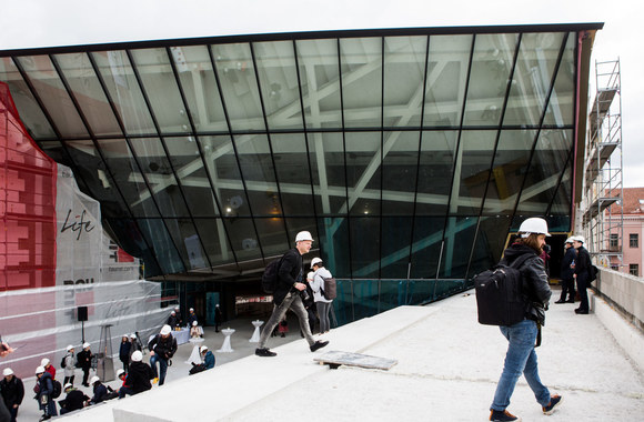 MO muziejaus būsimo atidarymo proga surengtos spaudos konferencijos akimirkos