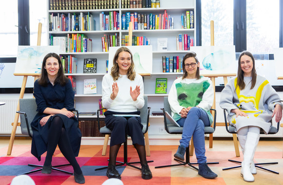 Naujos Jurgos Vilės knygelės vaikams „Švelnumo fabrikėlis“ pristatymas M. Mažvydo bibliotekoje