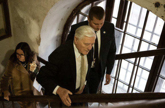 Valdui Adamkui įteiktas medalis „Už nuopelnus Vilniui ir Tautai“/Gretos Skaraitienės/„ŽMONĖS Foto“ nuotr.