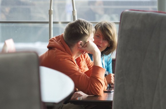 Vilija Matačiūnaitė su draugu Viktoru Vaupšu 