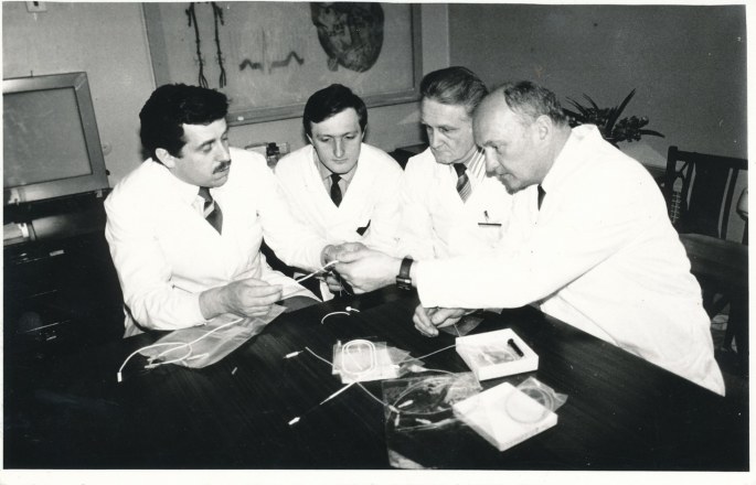 Jurgis Brėdikis (dešinėje) su kolegomis / Asmeninio archyvo nuotr.