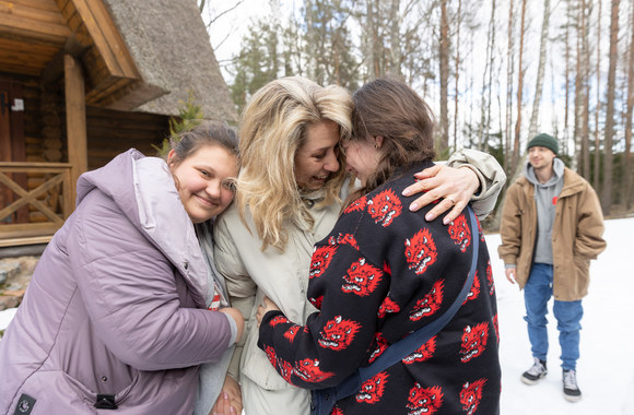 Filmo „Mėlyna kaip apelsinas žemė“ herojė Anna Gladka Lietuvoje / Mikos Savičiūtės nuotr.

