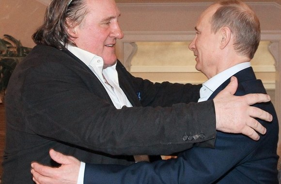 Gerard'as Depardieu (kairėje) ir Vladimiras Putinas