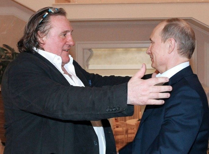 Gerard'as Depardieu ir Vladimiras Putinas / „Scanpix“ nuotr.
