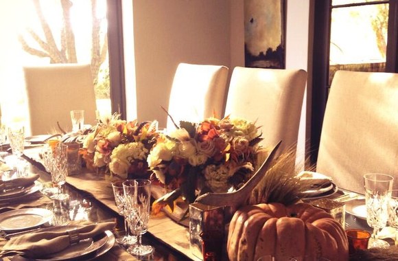 LeAnn Rimes ir Eddie Cibriano Padėkos dienos stalas